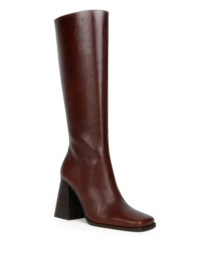 Tamar Turkish Coffee Women Bobbies Knee High Boots