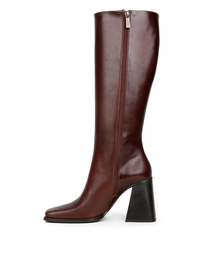 Tamar Turkish Coffee Women Bobbies Knee High Boots