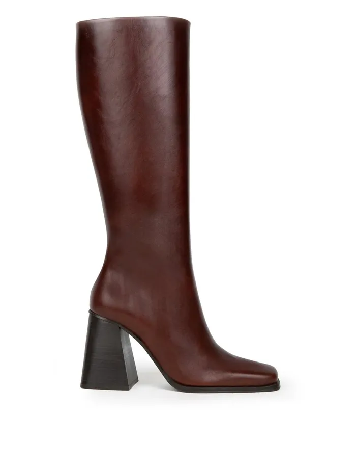 Tamar Turkish Coffee Women Bobbies Knee High Boots