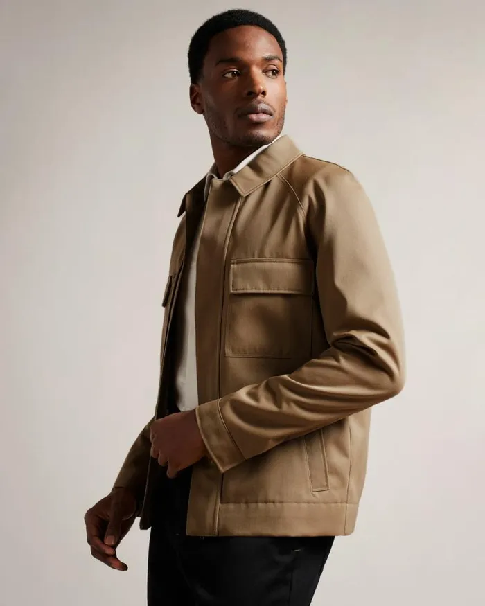Ted Baker Coats and Jackets FINNJ 8211 Raglan Sleeve Pure Wool Jacket Natural 8211 Men Ted Baker Coats and Jackets FINNJ 8211 Raglan Sleeve Pure Wool Jacket Natural 8211 Men