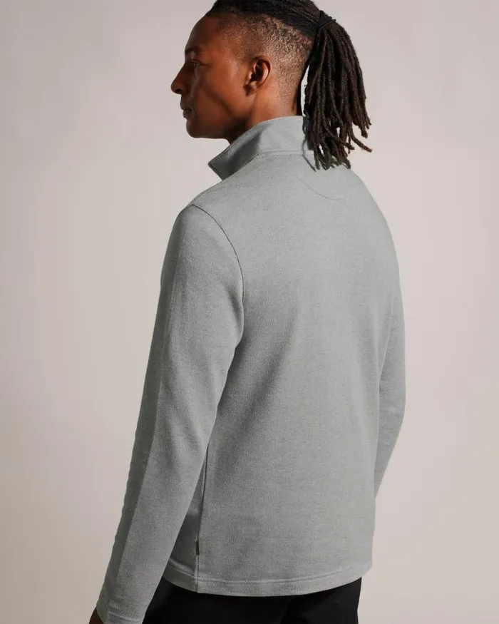 Ted Baker Jumpers and Knitwear GAZINE 8211 Long Sleeve Half Zip Pullover Grey 8211 Men Ted Baker Jumpers and Knitwear GAZINE 8211 Long Sleeve Half Zip Pullover Grey 8211 Men