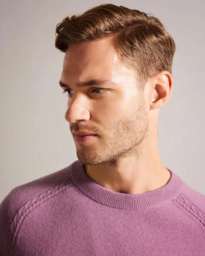 Ted Baker Jumpers and Knitwear GLANT 8211 Pure Cashmere Jumper Light Purple 8211 Men Ted Baker Jumpers and Knitwear GLANT 8211 Pure Cashmere Jumper Light Purple 8211 Men