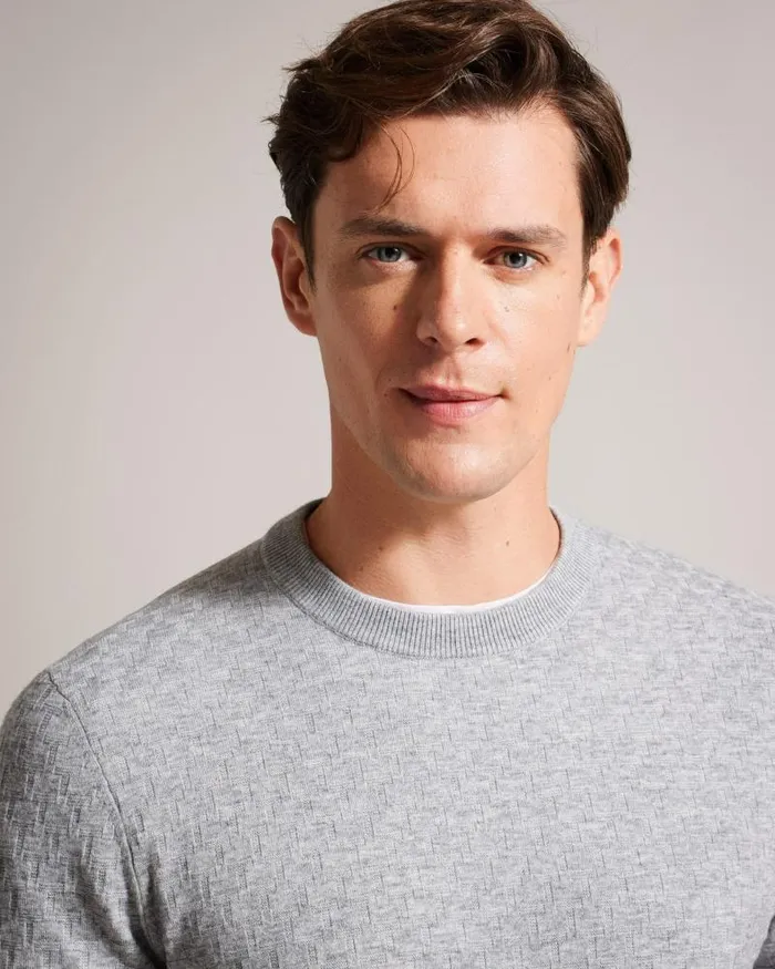 Ted Baker Jumpers and Knitwear LOUNG 8211 Long Sleeve T Knit Jumper Greymarl 8211 Men Ted Baker Jumpers and Knitwear LOUNG 8211 Long Sleeve T Knit Jumper Greymarl 8211 Men