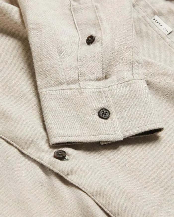 Ted Baker Shirts NARNI 8211 Lightweight Twill Flannel Shirt Stone 8211 Men Ted Baker Shirts NARNI 8211 Lightweight Twill Flannel Shirt Stone 8211 Men