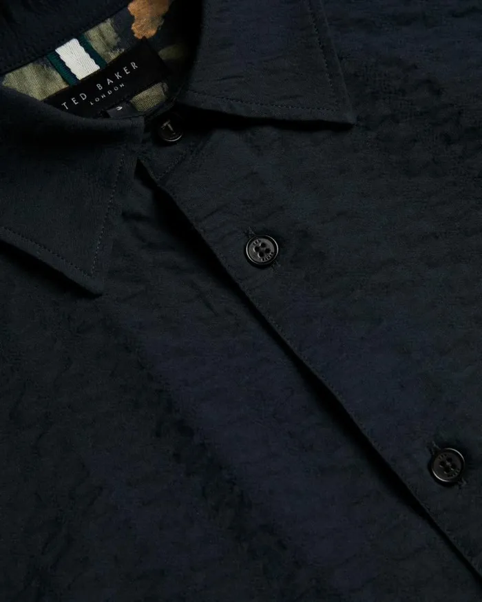Ted Baker Shirts VERDON 8211 Seersucker Stripe Cotton Shirt Black 8211 Men Ted Baker Shirts VERDON 8211 Seersucker Stripe Cotton Shirt Black 8211 Men