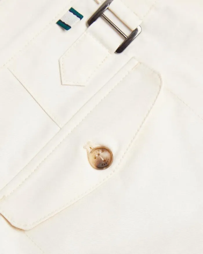 Ted Baker Shorts FULHUM 8211 Pleated Cotton Chino Shorts White 8211 Men Ted Baker Shorts FULHUM 8211 Pleated Cotton Chino Shorts White 8211 Men