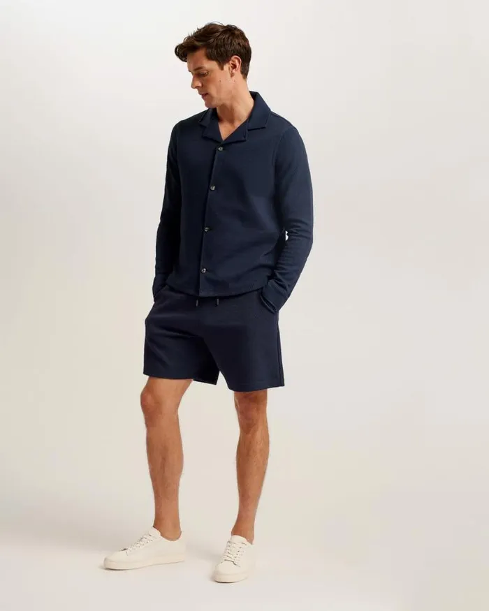 Ted Baker Shorts PENSHO 8211 Relaxed Textured Jersey Shorts Navy 8211 Men Ted Baker Shorts PENSHO 8211 Relaxed Textured Jersey Shorts Navy 8211 Men