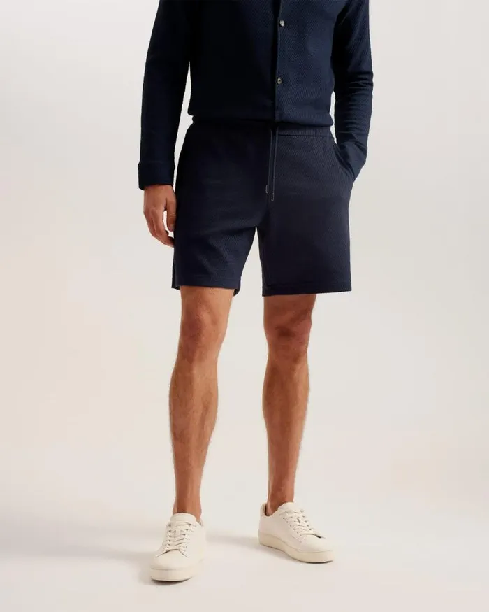Ted Baker Shorts PENSHO 8211 Relaxed Textured Jersey Shorts Navy 8211 Men Ted Baker Shorts PENSHO 8211 Relaxed Textured Jersey Shorts Navy 8211 Men