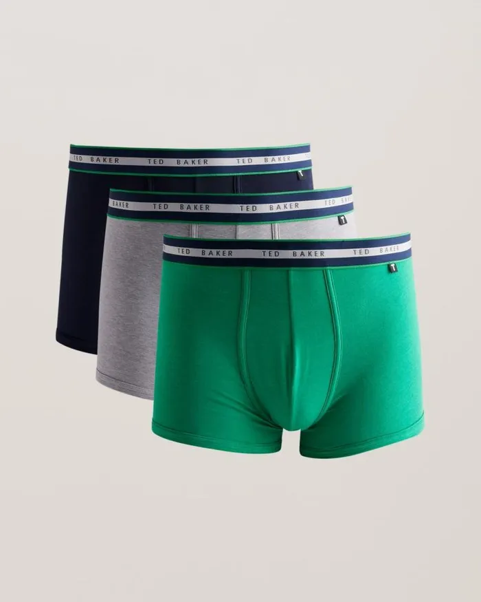 Ted Baker Underwear JAYYCOB 8211 Three Pack Of Multistripe Waist Trunks Assorted 8211 Men