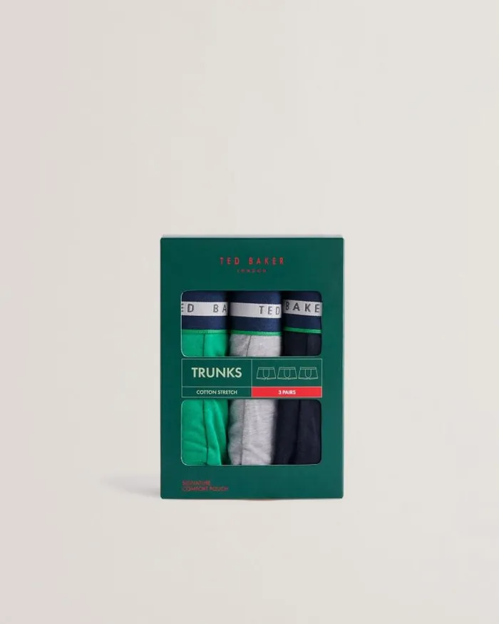 Ted Baker Underwear JAYYCOB 8211 Three Pack Of Multistripe Waist Trunks Assorted 8211 Men