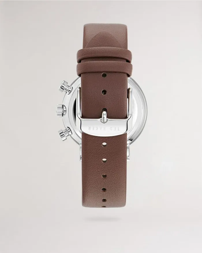 Ted Baker Watches and Jewellery BARNETB 8211 Barnett Backlight Leather Strap Watch Brown 8211 Men