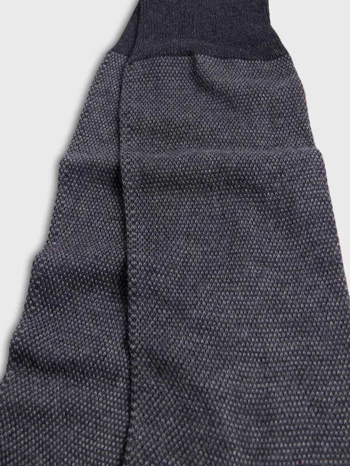 Textured Oxford Dress Sock Grey Men Paul Stuart The Cashmere Shop