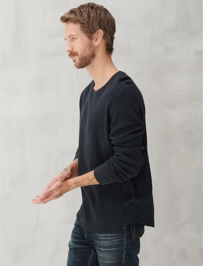 Thermal Crew Jet Black Men Tees Lucky Brand