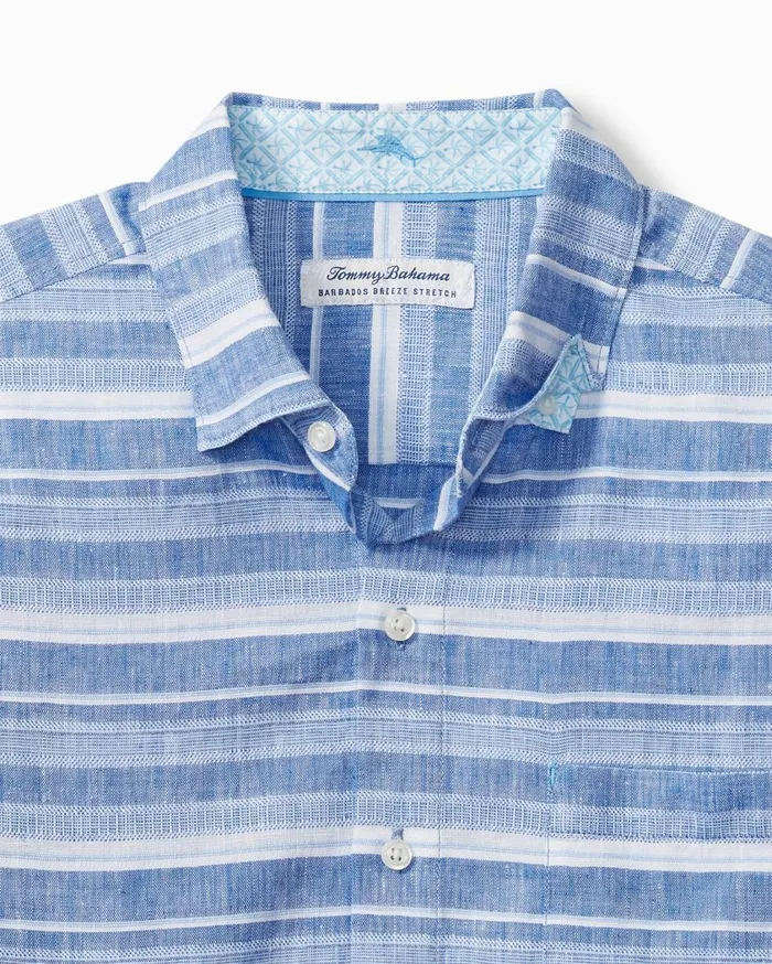 Tommy Bahama Barbados Breeze Costa Stripe StretchLinen Shirt Cobalt Craze Men Shirts Tommy Bahama Barbados Breeze Costa Stripe StretchLinen Shirt Cobalt Craze Men Shirts