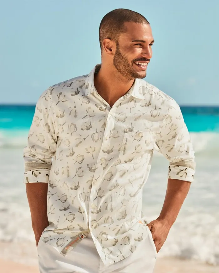 Tommy Bahama Barbados Breeze Magnolia Blooms StretchLinen Shirt Continental Men Shirts Tommy Bahama Barbados Breeze Magnolia Blooms StretchLinen Shirt Continental Men Shirts