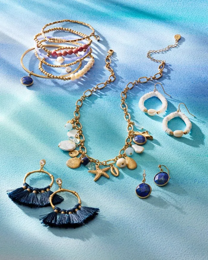 Tommy Bahama Indigo Bay Stackable Stretch Bracelet and Bangle Set Gold Women Jewelry Collections Tommy Bahama Indigo Bay Stackable Stretch Bracelet and Bangle Set Gold Women Jewelry Collections