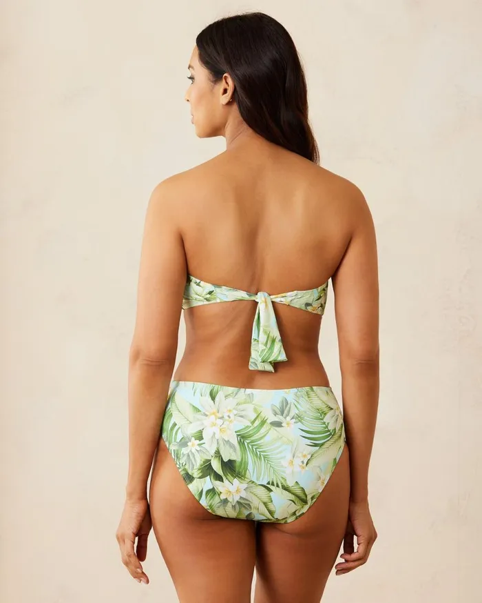 Tommy Bahama Paradise Fronds Bandeau Bikini Top Light Swimming Pool Women Bikini Tops