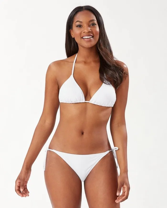 Tommy Bahama Pearl Triangle Bikini Top White Women Bikini Tops Tommy Bahama Pearl Triangle Bikini Top White Women Bikini Tops