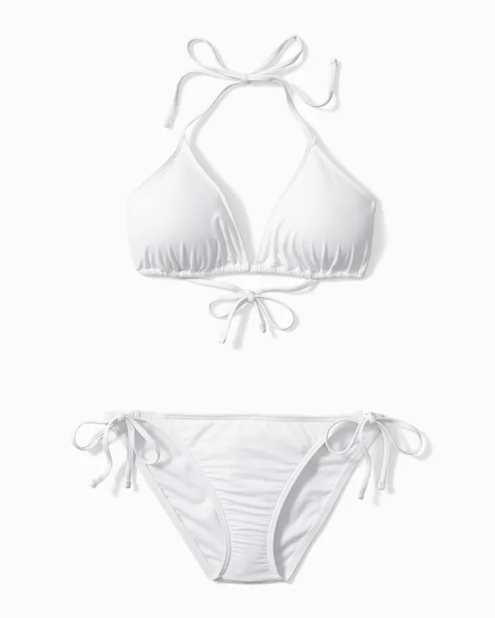 Tommy Bahama Pearl Triangle Bikini Top White Women Bikini Tops Tommy Bahama Pearl Triangle Bikini Top White Women Bikini Tops