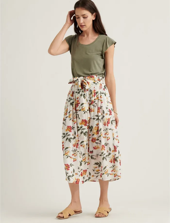 Tops Women Lucky Brand Ruffle Sleeve Sandwash Top Olive