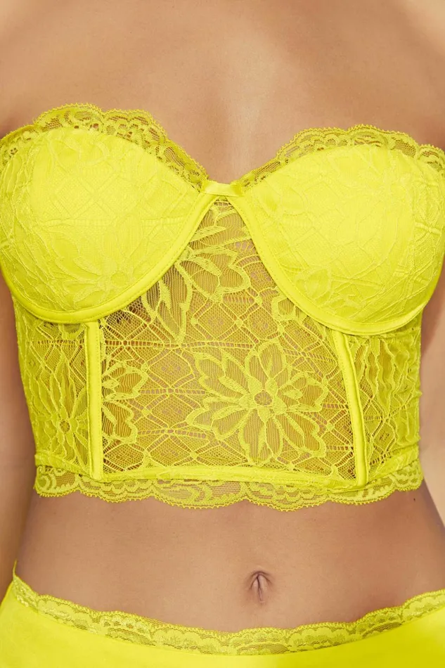Tops Women Meshki Alessandra Lace Corset 8211 Fresh Green