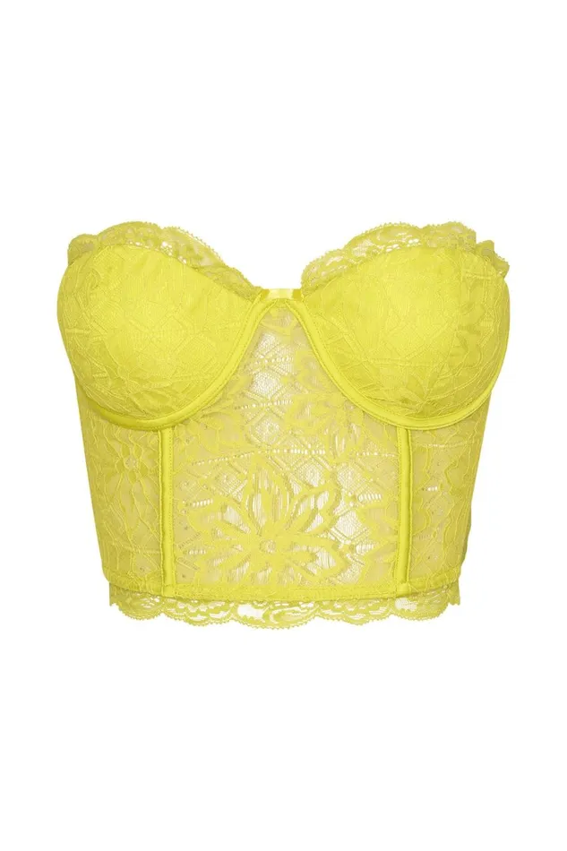 Tops Women Meshki Alessandra Lace Corset 8211 Fresh Green