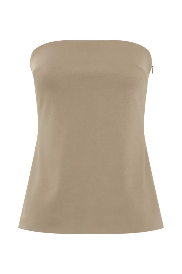 Tops Women Meshki Antonia Strapless Cut Out Top 8211 Mushroom