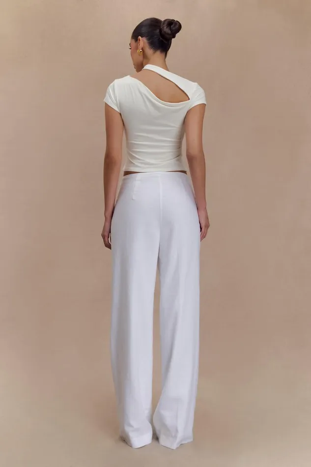 Tops Women Meshki Aurelie Cut Out Short Sleeve Top 8211 Ivory