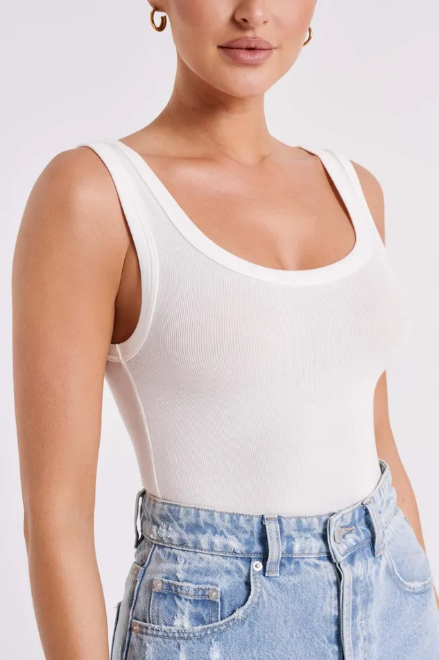 Tops Women Meshki Chandler Modal Tank Top 8211 White