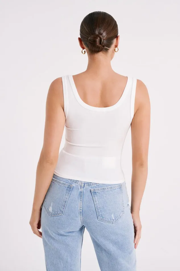 Tops Women Meshki Chandler Modal Tank Top 8211 White