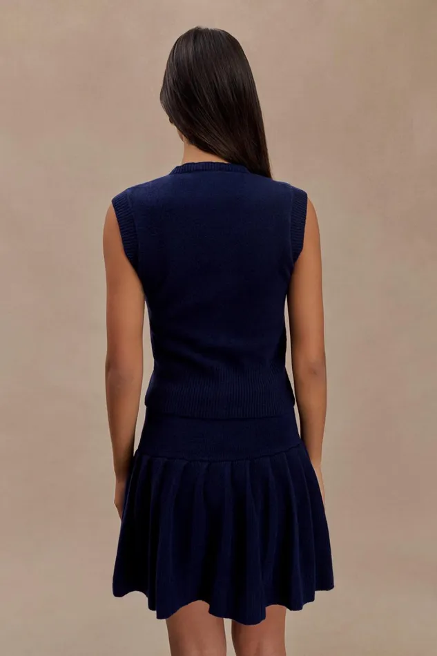Tops Women Meshki Dionne Sleeveless Knit Vest 8211 Dark Navy