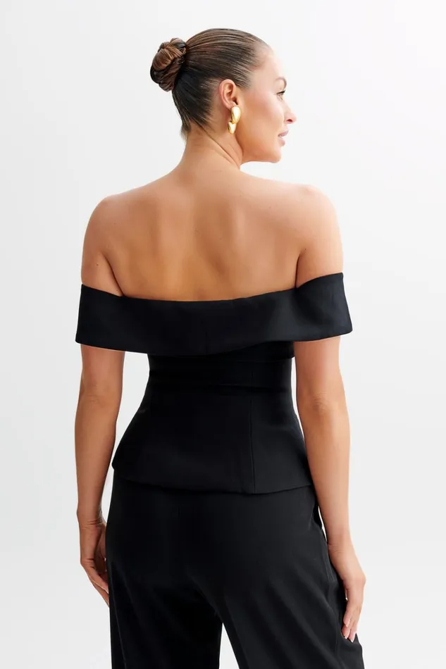 Tops Women Meshki Krista Strapless Suiting Top 8211 Black