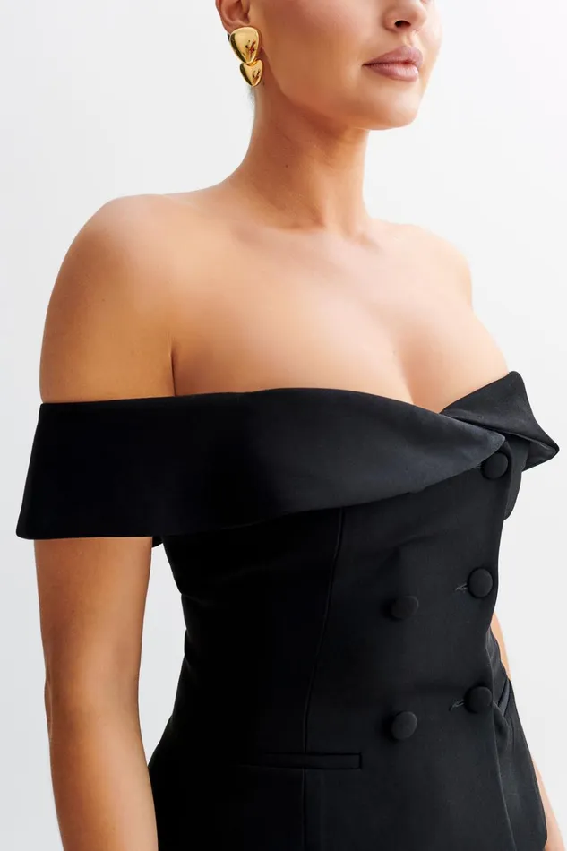 Tops Women Meshki Krista Strapless Suiting Top 8211 Black