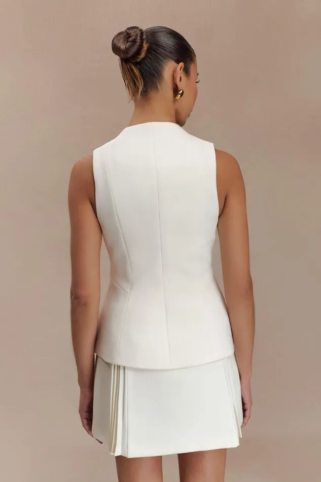 Tops Women Meshki Melinda Structured Vest Top 8211 Ivory