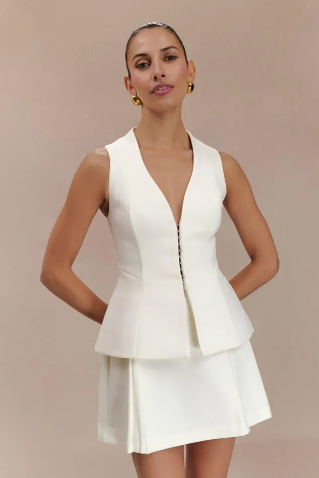 Tops Women Meshki Melinda Structured Vest Top 8211 Ivory