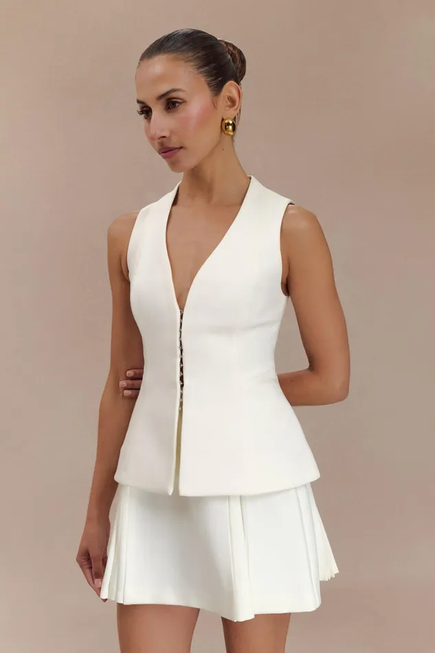 Tops Women Meshki Melinda Structured Vest Top 8211 Ivory