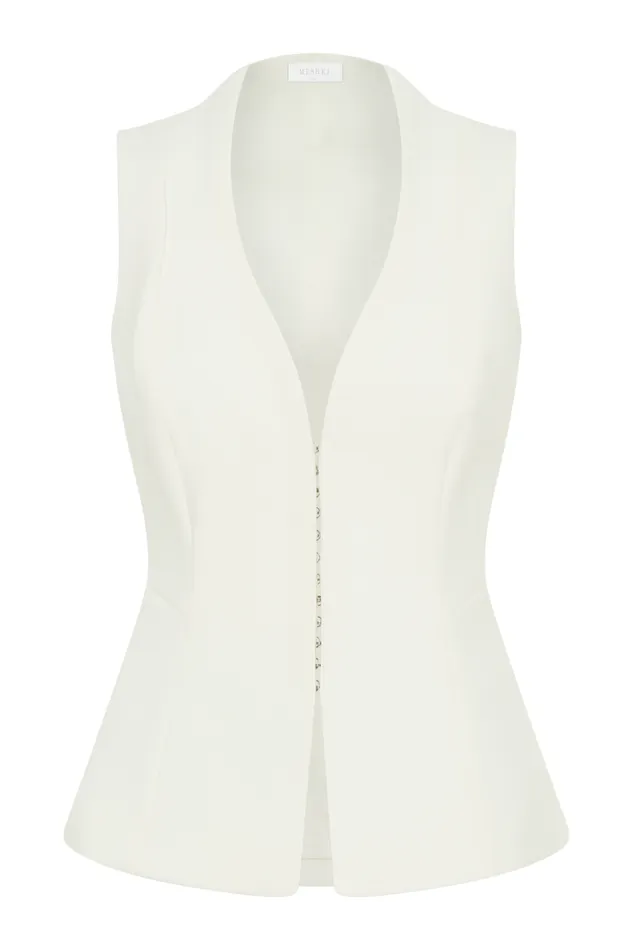 Tops Women Meshki Melinda Structured Vest Top 8211 Ivory