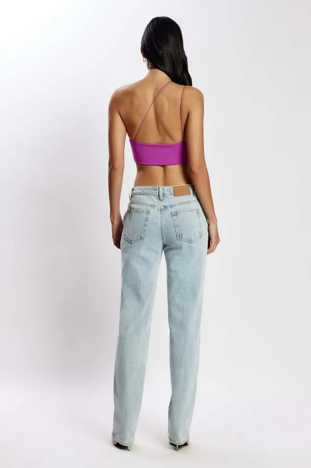 Tops Women Meshki Montana Ruched Cut Out Crop Top 8211 Violet Tops Women Meshki Montana Ruched Cut Out Crop Top 8211 Violet