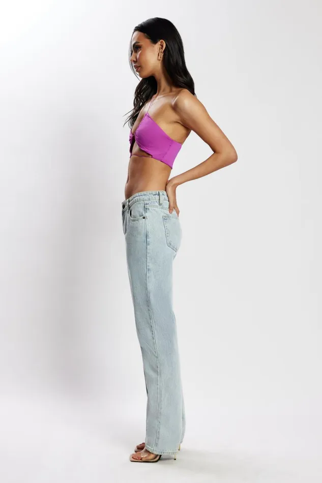 Tops Women Meshki Montana Ruched Cut Out Crop Top 8211 Violet Tops Women Meshki Montana Ruched Cut Out Crop Top 8211 Violet