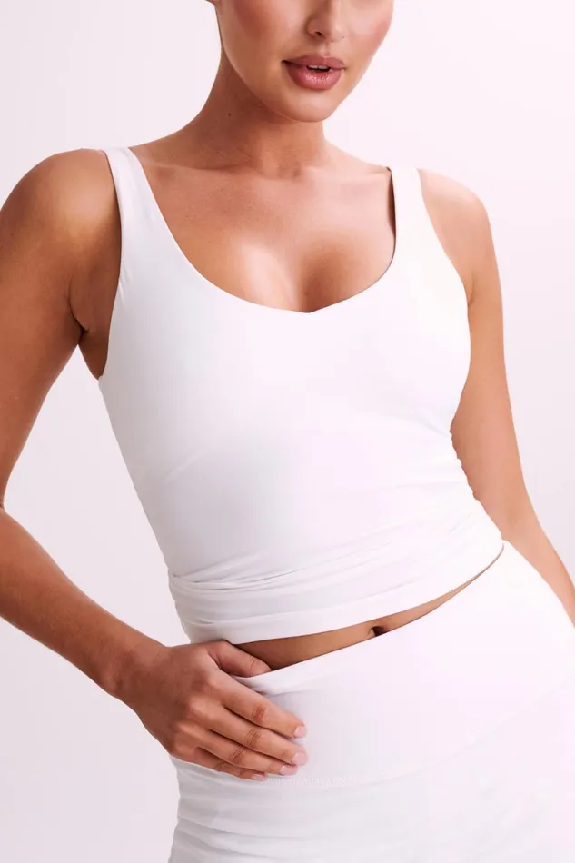 Tops Women Meshki Nadine Yoga Top 8211 White