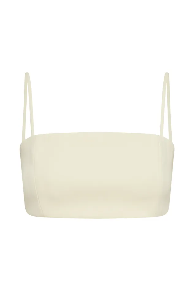 Tops Women Meshki Perry Suiting Crop Top 8211 Pastel Lemon