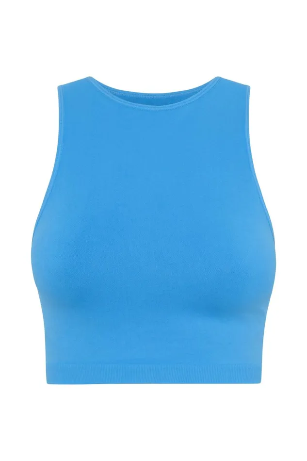 Tops Women Meshki Pippa Racer Tank Top 8211 Blue Tops Women Meshki Pippa Racer Tank Top 8211 Blue