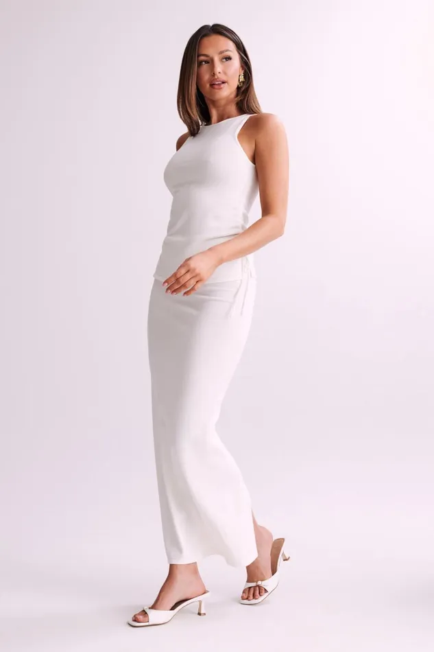 Tops Women Meshki Tristan Ruched Knit Top 8211 Ivory