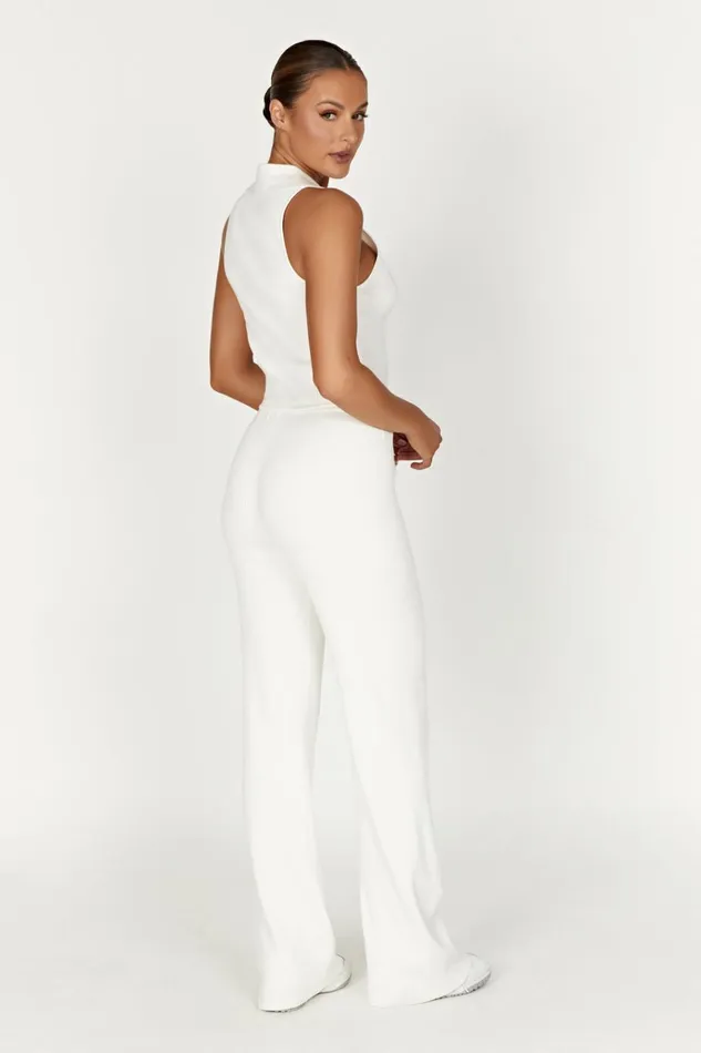 Tops Women Meshki Viola Collared Knit Tank Top 8211 White