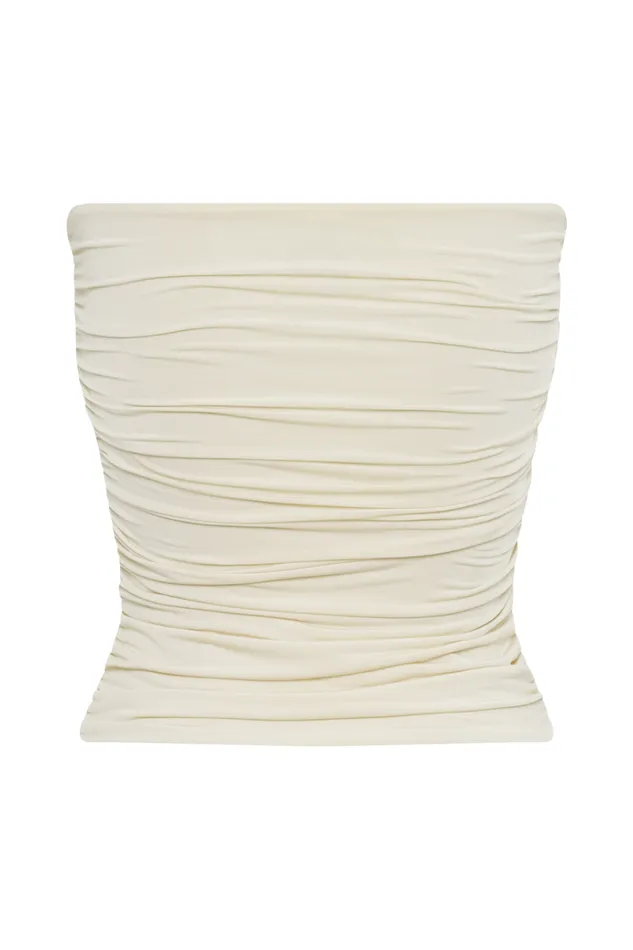 Tops Women Meshki Winslet Strapless Slinky Longline Top With Shell Hardware 8211 Ivory