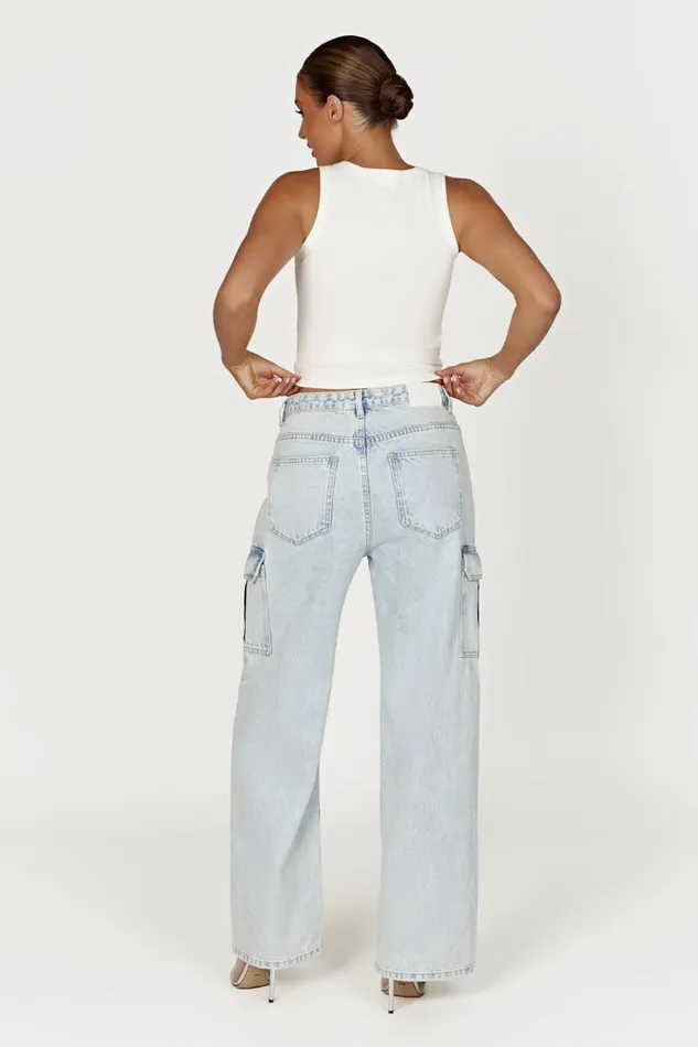 Tops Women Meshki Zanna Ribbed Tank Top 8211 White