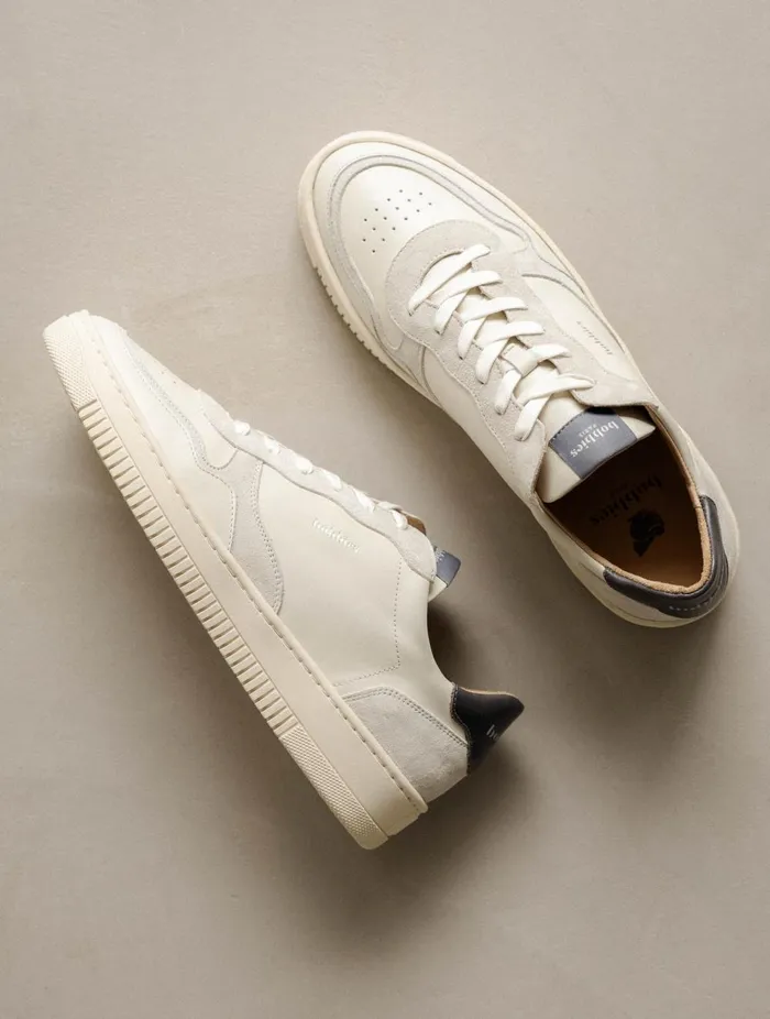 Travis Off White and Graphite Men Bobbies Sneakers
