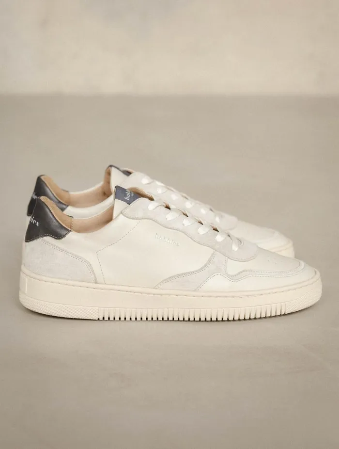 Travis Off White and Graphite Men Bobbies Sneakers