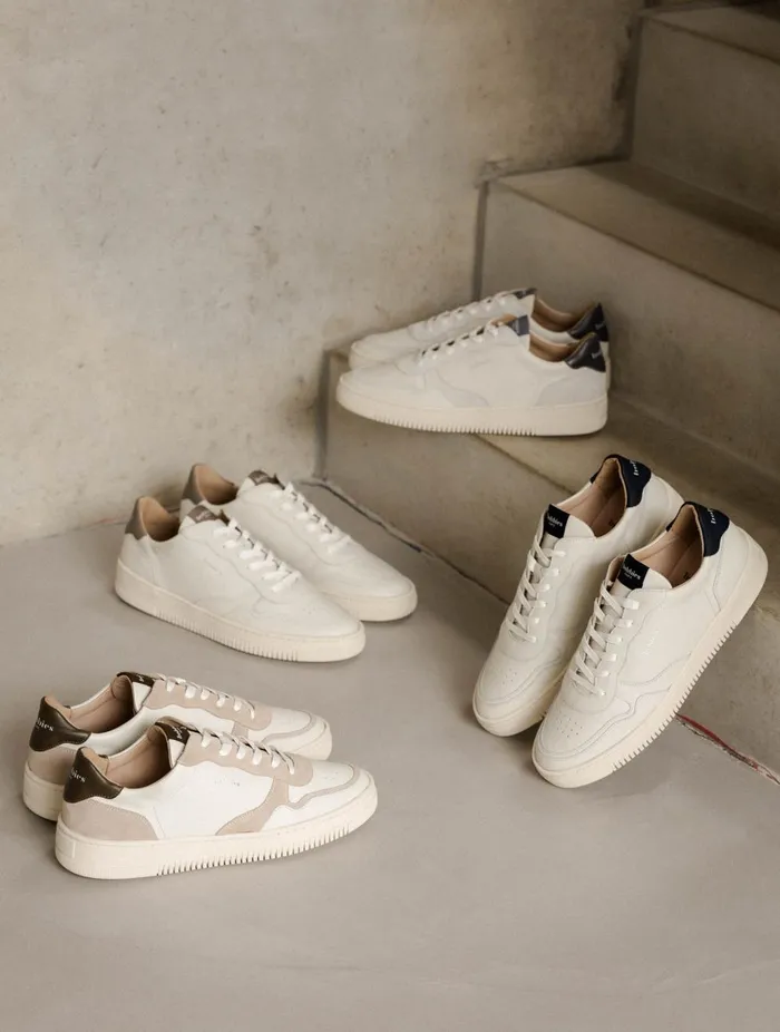 Travis Off White and Graphite Men Bobbies Sneakers