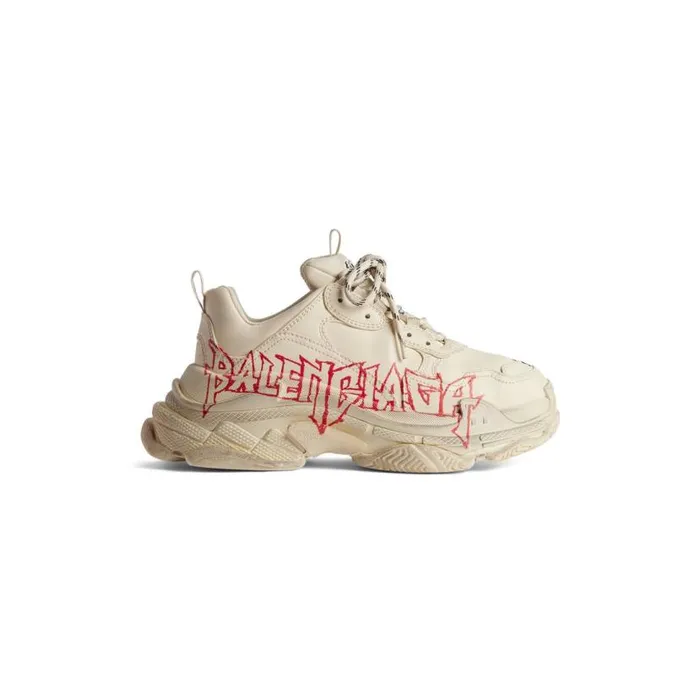 Triple S Sneaker Diy Metal In Whiteredblack Women Balenciaga Sneakers